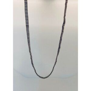 Estate 925 Sterling Silver Multi-Strand Bead Necklace 16 Inch 8.9g Vintage Fine!